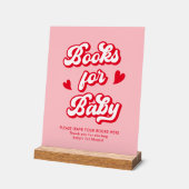 Livres de Baby shower de Saint Valentin rouge et r (Angle)