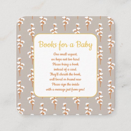 Livres de Baby shower mignonnes pour la carte de b (Devant)