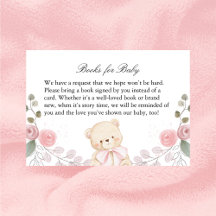 Livres de Baby shower pour fille pour carte de boî