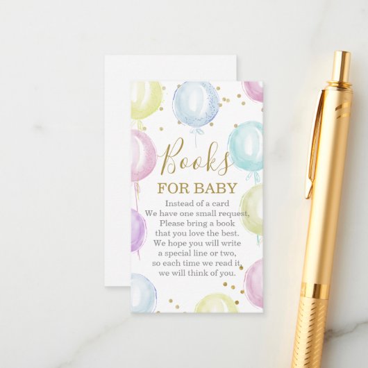 Livres de ballons Pastel pour la carte de boîtier (Devant/Arrière en situation)