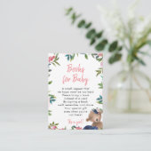 livres de fille rose floral pour bébé carte de dem (Debout devant)