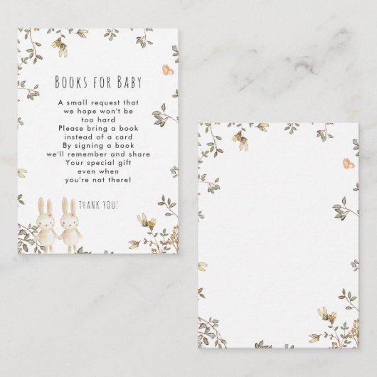 Livres de lapin pour filles jumelles pour carte de (Devant / Derrière)