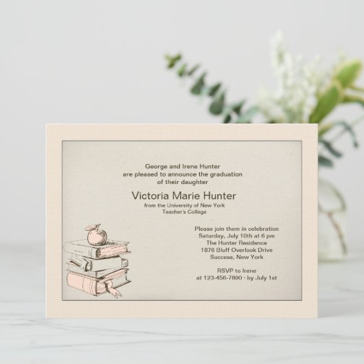 Livres de l'enseignant Invitation de graduation (Debout devant)