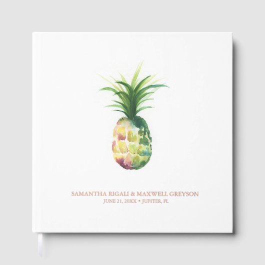 Livres d'invités à l'ananas tropical (Recto)