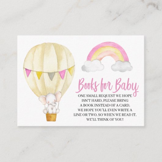 Livres éléphants pour la carte de boîtier bébé (Devant)