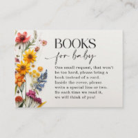 Livres en Fleur sauvage habillés pour cartes pour