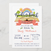 Livres et Baby shower déjeuner Invitation (Devant / Derrière)