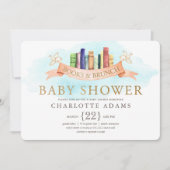 Livres et Brunch Baby shower Invitation (Devant)