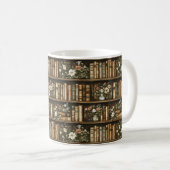 Livres et fleurs Café Mug (Devant droit)