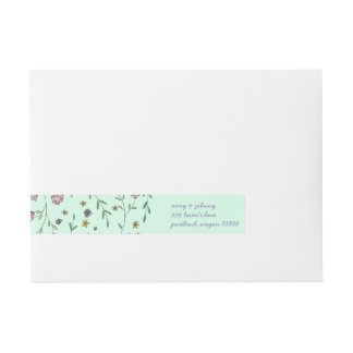 Livres et fleurs Étiquette de adresse