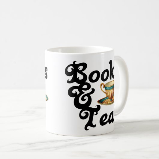 Livres et tasse de thé (Devant droit)