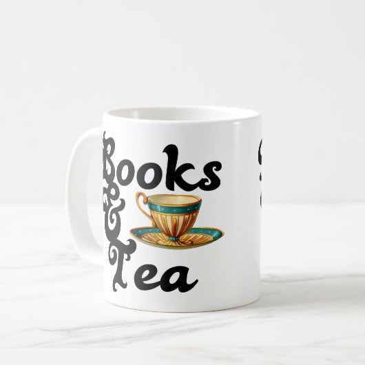 Livres et tasse de thé (Devant gauche)
