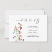 Livres fleur sauvage pour carte bébé (Devant)