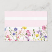 Livres fleurs sauvages pour carte de demande pour (Dos)