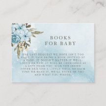 Livres Floraux Bleus D'Hiver Pour Carte Boîtier Bé