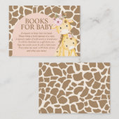 Livres Giraffe Fille Rose Pour Carte Boîtier Bébé (Devant / Derrière)