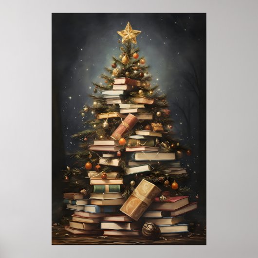 Livres Impression d'arbre de Noël, Hiver Rustique (Devant)
