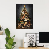 Livres Impression d'arbre de Noël, Hiver Rustique (Bureau à domicile)