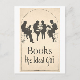 "Livres : Le cadeau idéal" Carte postale Vintage
