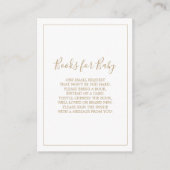 Livres minimalistes en or pour carte bébé (Devant)