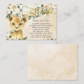 livres neutres de lion pour bébé carte de demande (Devant / Derrière)