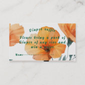 livres orange fleur sauvage pour bébé carte de boî (Devant)