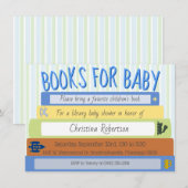 Livres Pour Baby Boy Baby shower Invitation (Devant / Derrière)