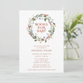 Livres Pour Baby Floral Baby shower Invitation (Debout devant)