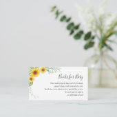 Livres pour Baby shower Sunflower carte de boîtier (Debout devant)