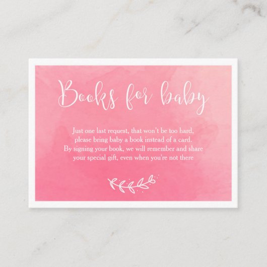 Livres pour bébé | Baby shower Invitation Insertio (Devant)