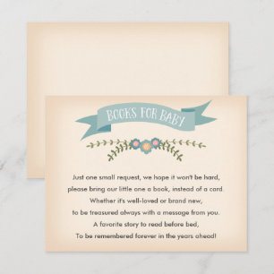 Livres pour bébé - carte Baby shower