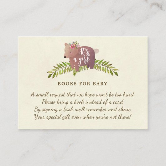 livres pour bébé carte de demande de livre mignon  (Devant)