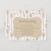 Livres pour bébé Insertion carte Blush Rose et Tan (Devant / Derrière)