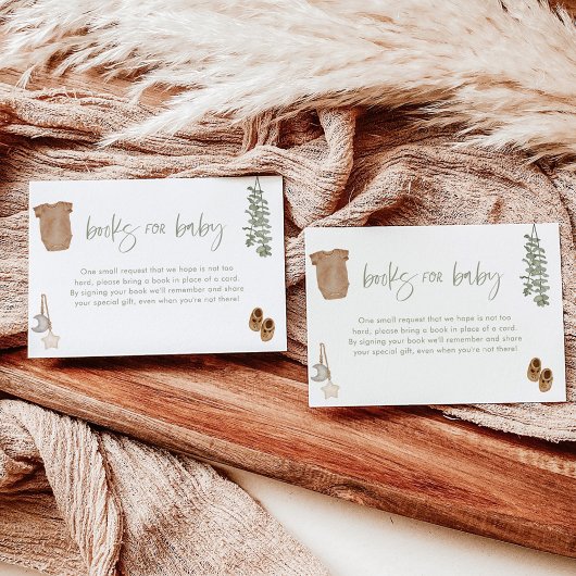 Livres pour carte bébé | Baby shower Garçon Sage G