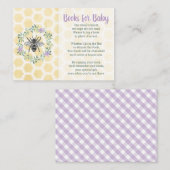 Livres pour carte bébé violet jaune baby shower fi (Devant / Derrière)