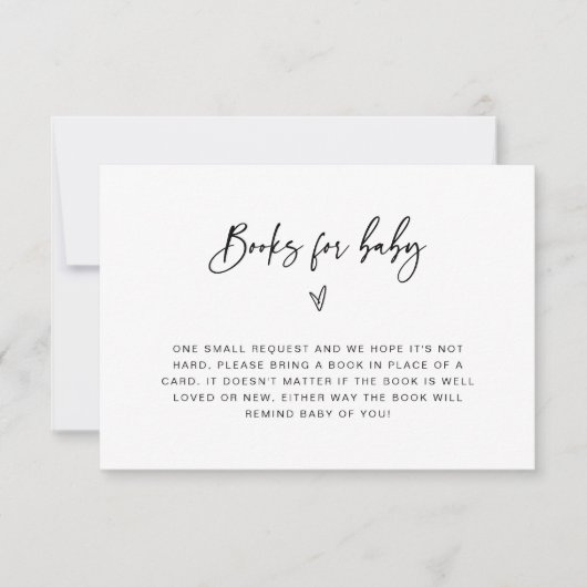 Livres pour carte de demande de boîtier de Baby sh (Devant)