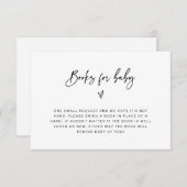 Livres pour carte de demande de boîtier de Baby sh (Devant / Derrière)