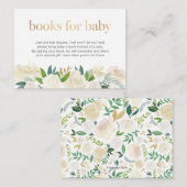 Livres pour cartes pour bébés | Floraux d'or blanc (Devant / Derrière)
