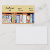 Livres Pour Tous Les Cartes de visite (Devant / Derrière)