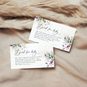 Livres Purple Greenery Pour Carte Boîtier Bébé