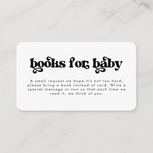 Livres rétro pour carte de boîtier Baby shower (Devant)