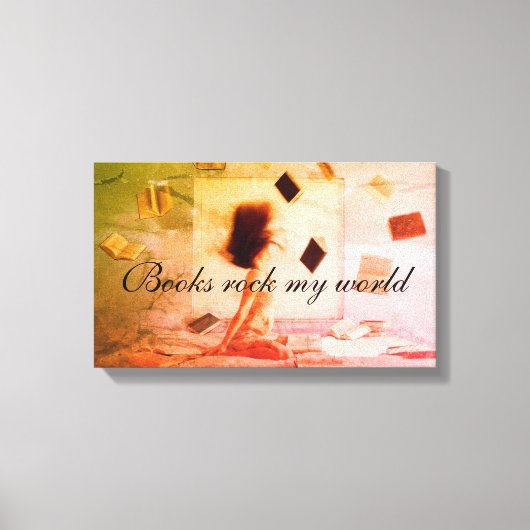 Livres rock my world toile print (Recto)