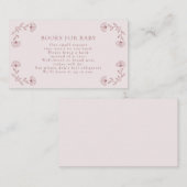 Livres Roses Pour Carte Bébé (Devant / Derrière)