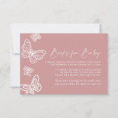 Livres roses pour carte bébé (Devant)