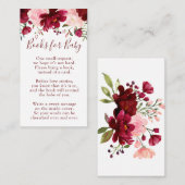 Livres roses pour carte de boîtier Baby shower (Devant / Derrière)