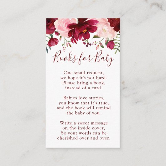 Livres roses pour carte de boîtier Baby shower (Devant)