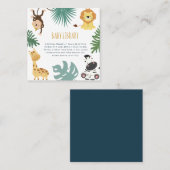 Livres safari sauvage pour carte bébé (Devant / Derrière)