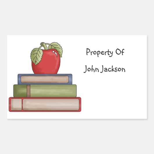 Livres Scolaires Propriété De Sticker (Devant)