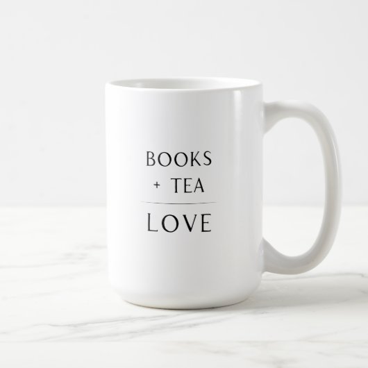 Livres + Thé = Amour Mug (Droite)