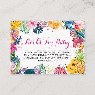 Livres Tropical Luau pour la carte de boîtier bébé